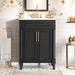 Giga bathroom vanity with integrated sink, two-door cabinet, ideal for small to medium bathrooms, modern and functional design.