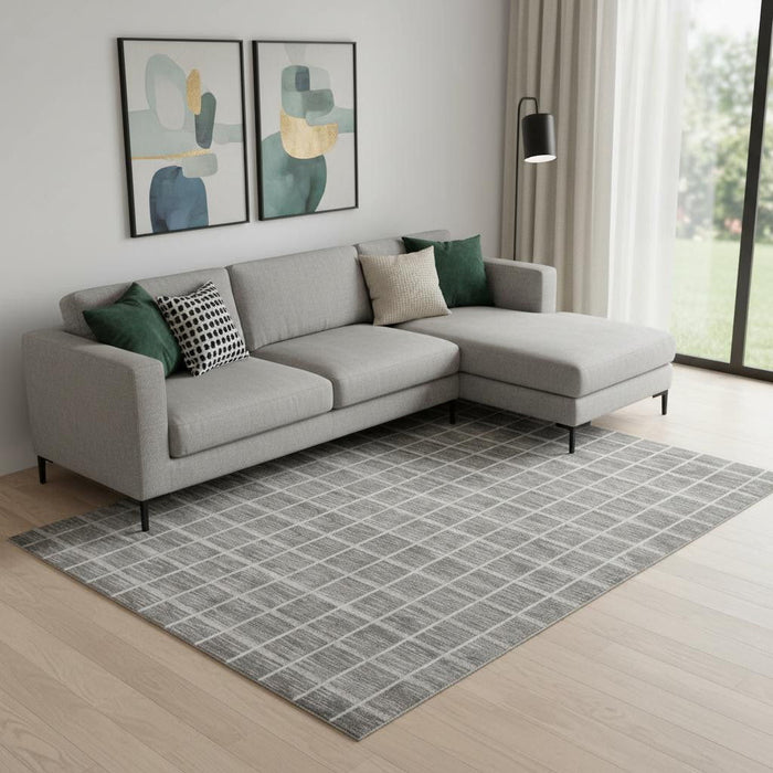 8' X 10' Geometric Area Rug (553177) - Gray