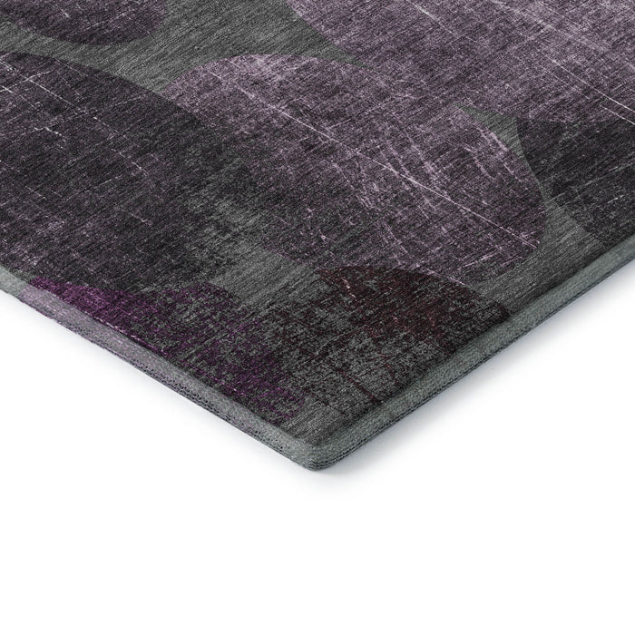 8' X 10' Abstract Washable Area Rug With UV Protection (648902) - Cabernet / Ivory