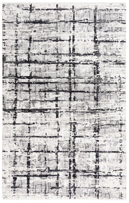8' X 10' New Zealand Lambs Wool Abstract Hand Carved Handmade Area Rug (747288) - Black / Ivory / Natural