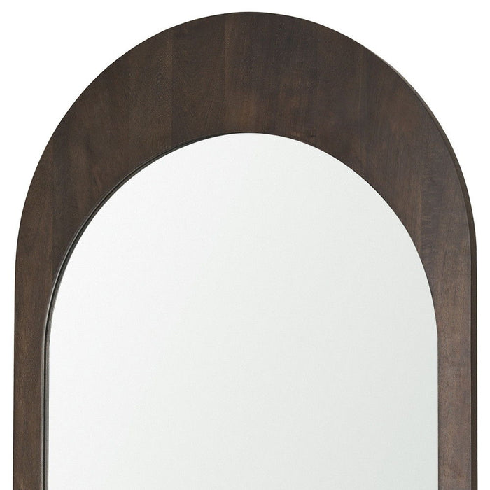 48" Solid Arch Framed Accent Mirror - Brown