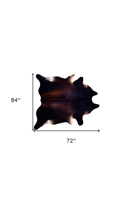 6' x 7' Cowhide Area Rug - Black And White