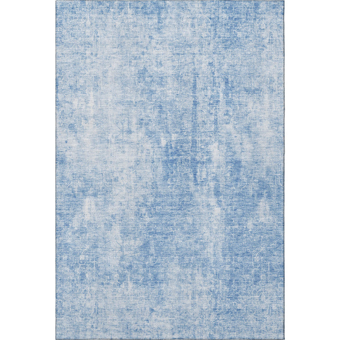 9' X 12' Abstract Washable Area Rug With UV Protection (654789) - Blue / Ivory