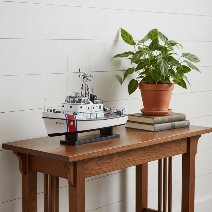 Hand Painted Model Boat (624591) - White