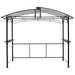 Giga 8x5ft outdoor grill gazebo with black steel hardtop, side shelves, and patio canopy for outdoor BBQ shelter.