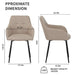 Set of two beige Giga dining chairs with backrests and wide seats, featuring modern, comfortable design for dining rooms.