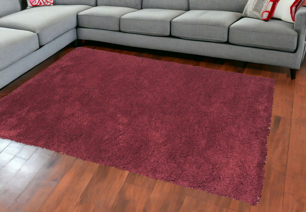 8' x 10' Polyester Area Rug - Red