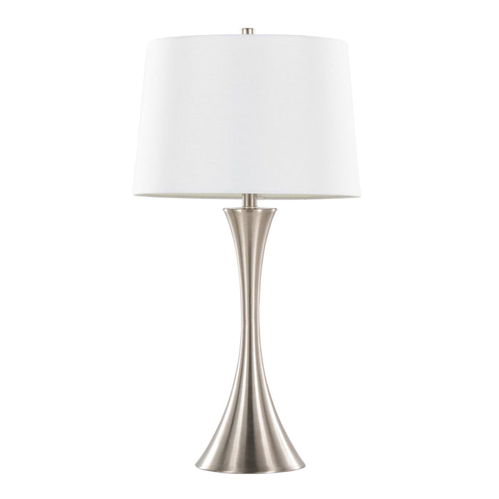 Lenuxe - 24" Metal Table Lamp - Brushed Nickel (Set of 2)