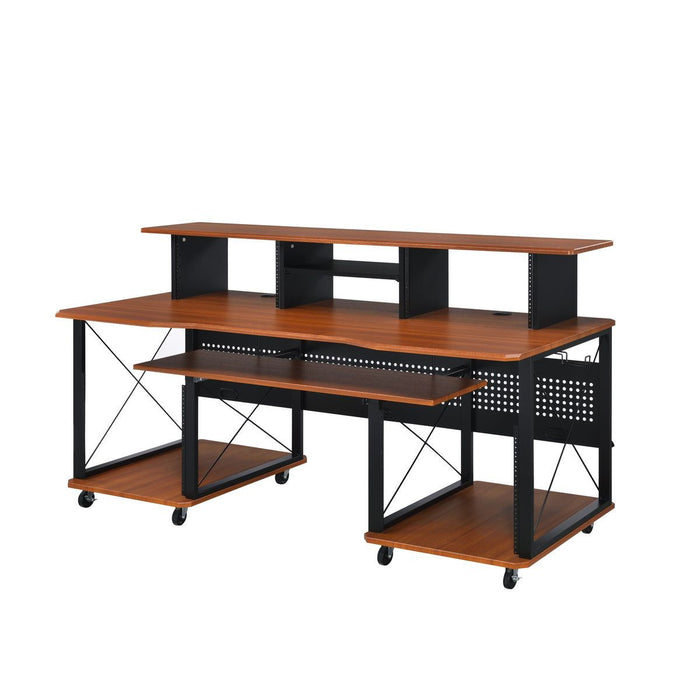 72" Music Desk - Brown And Black