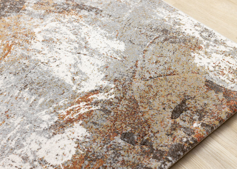 8' X 11' Abstract Area Rug (660106) - Gray / Brown / Beige