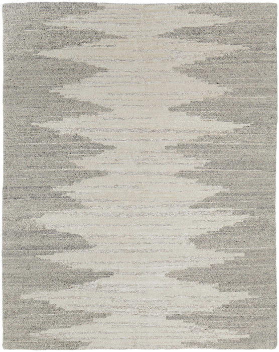 12' x 15' Ombre Hand Woven Area Rug - Gray And Ivory