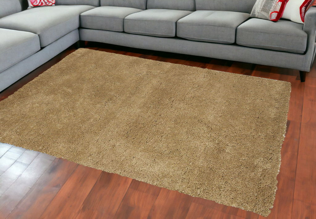 8' x 11' Indoor Shag Rug - Gold