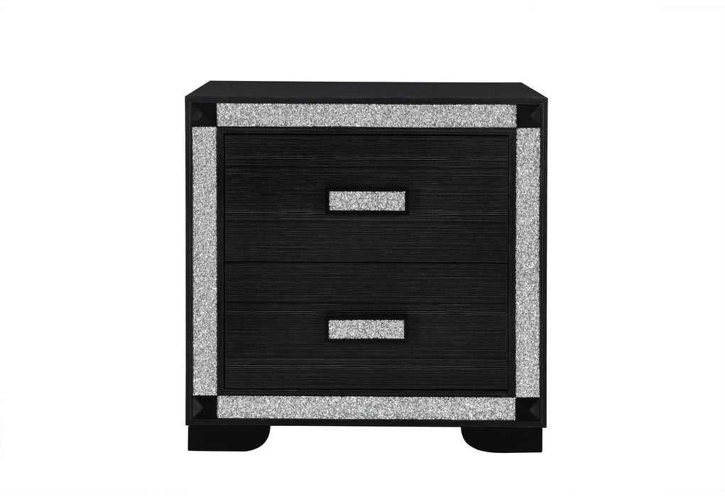 Soleil - Nightstand With Cooler And Speaker - Charcoal