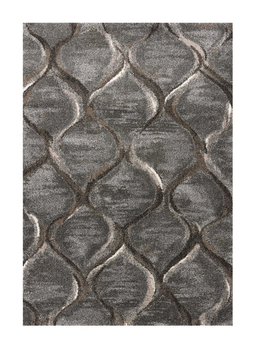 7' x 10' Polypropylene Area Rug - Charcoal