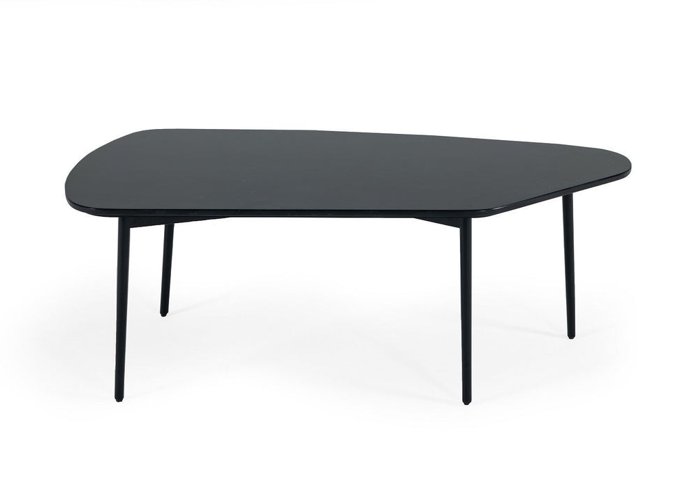 Marble Stone Free Form Coffee Table - Black And Black