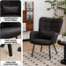 Modern Giga accent arm chair with high back, soft padding, and metal legs, showcasing comfortable and stylish seating.