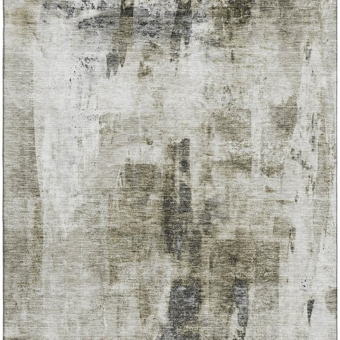 10' X 14' Abstract Washable Area Rug With UV Protection (683716) - Taupe / Beige / Brown