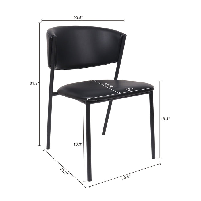 Manhattan Drift - Vegan Leather Metal Side Chair (Set of 4)