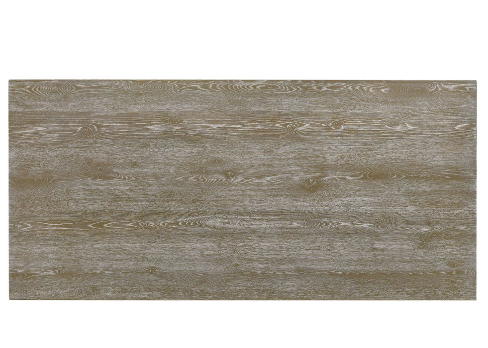 Wood Double Pedestal Base Dining Table - Gray
