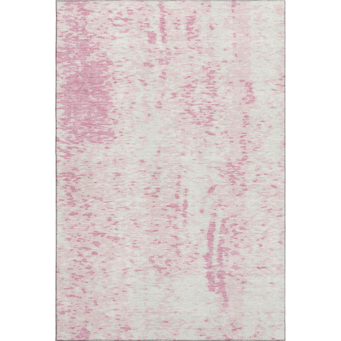 10' X 14' Abstract Washable Area Rug With UV Protection (675468) - Pink / Ivory