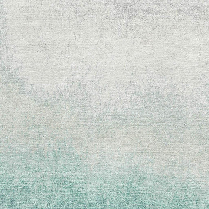 10' X 14' Ombre Washable Area Rug With UV Protection (710951) - Pale Aqua / Gray / Ivory