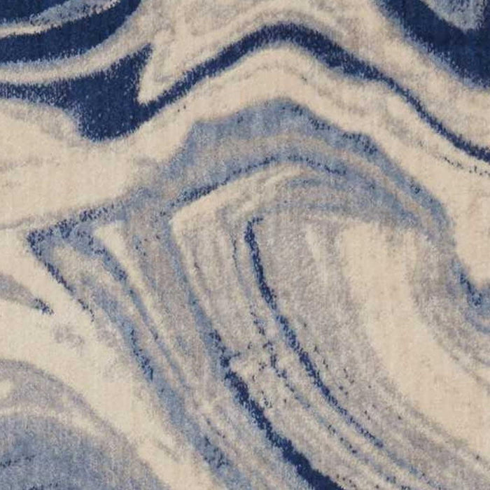 9' X 13' Abstract Non Skid Area Rug - Gray