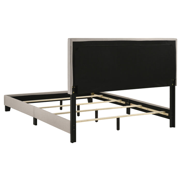 Boyd Upholstered Queen Panel Bed Ivory