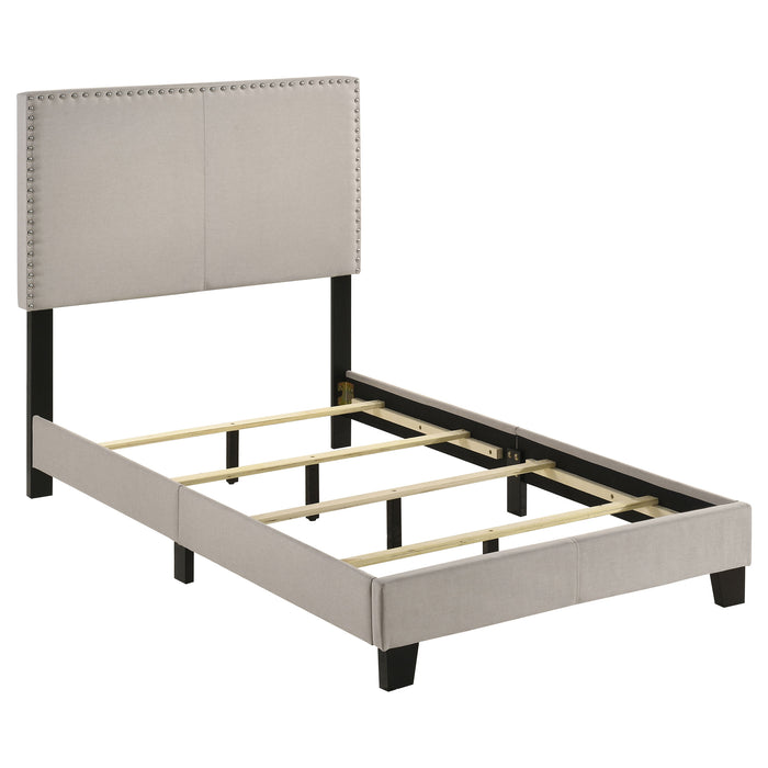Boyd Upholstered Twin Panel Bed Ivory