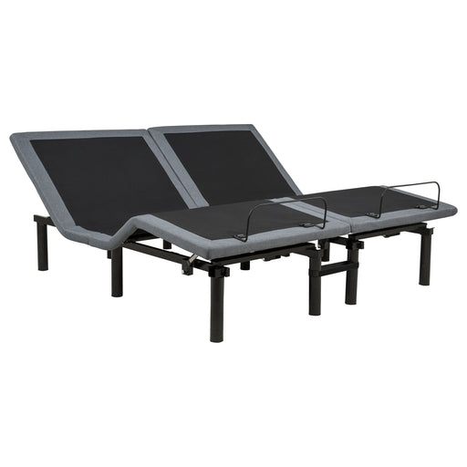 CoasterEveryday Tasca 2-piece split Eastern King dual-motor adjustable bed base in black finish