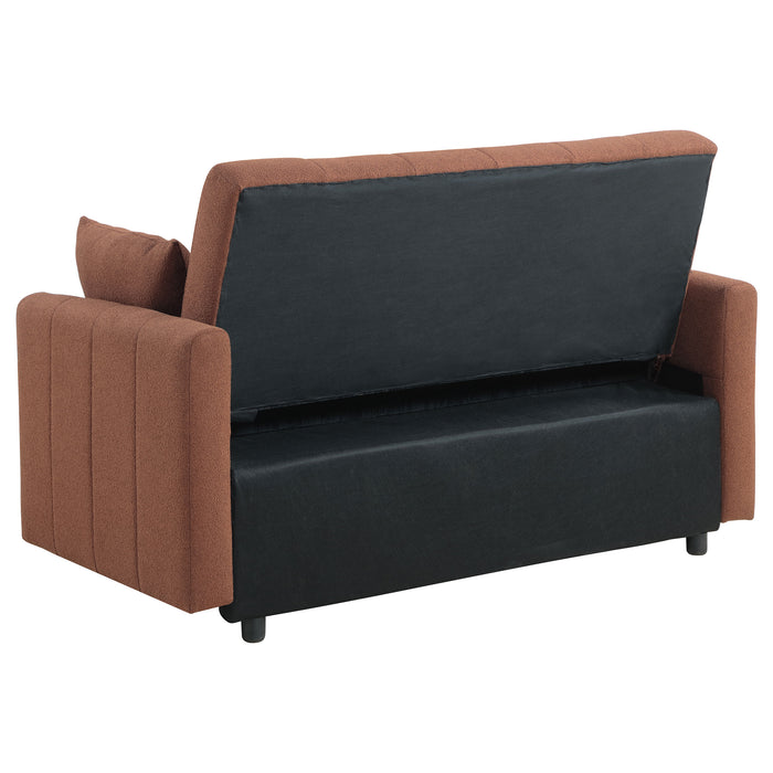 Portland Copper Boucle Upholstered Sleeper Sofa Bed by CoasterEveryday