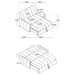 Portland Boucle upholstered sleeper sofa bed in copper by CoasterEveryday