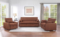 CoasterEveryday Portland copper boucle upholstered sleeper sofa bed with folded-down mattress