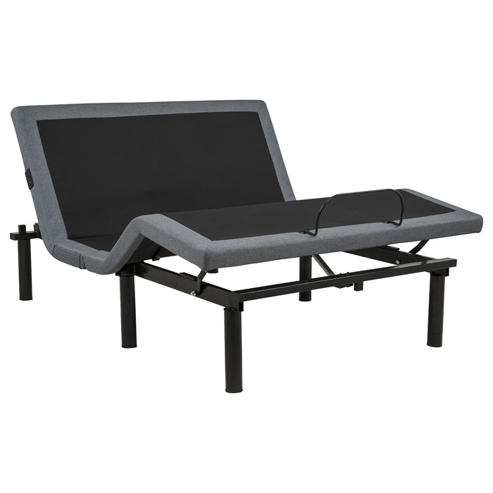 Weston Full Dual-Motor Massage Adjustable Bed Base in Black and Grey