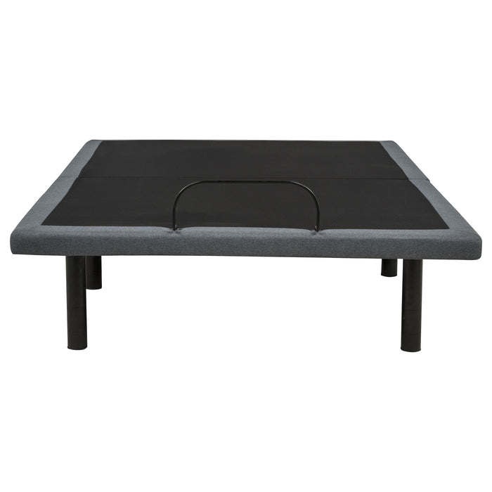 Weston Full Dual-Motor Massage Adjustable Bed Base in Black and Grey