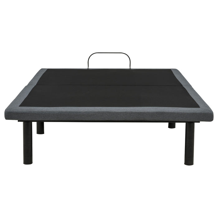 Weston Full Dual-Motor Massage Adjustable Bed Base in Black and Grey