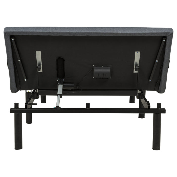 Weston Full Dual-Motor Massage Adjustable Bed Base in Black and Grey