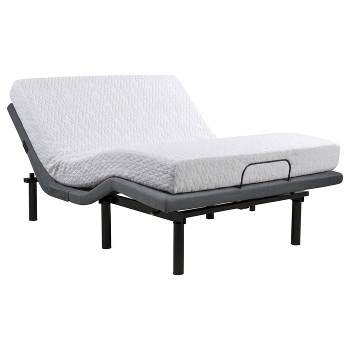 Weston Queen Dual-Motor Massage Adjustable Bed Base in Black and Grey