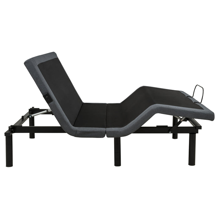 Weston Queen Dual-Motor Massage Adjustable Bed Base in Black and Grey