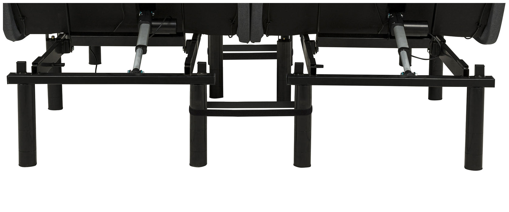 Weston Split Eastern King Massage Adjustable Bed Base in Black and Grey