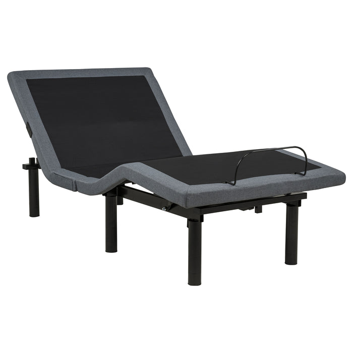 Weston Twin XL Dual-Motor Massage Adjustable Bed Base in Black and Grey