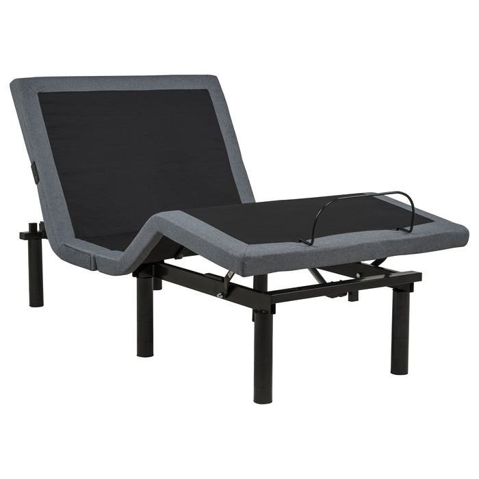 Weston Twin XL Dual-Motor Massage Adjustable Bed Base in Black and Grey