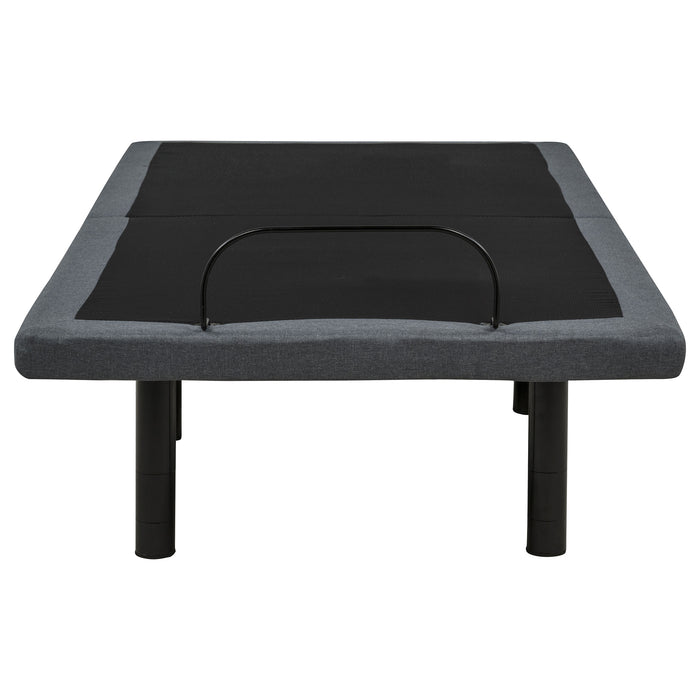 Weston Twin XL Dual-Motor Massage Adjustable Bed Base in Black and Grey