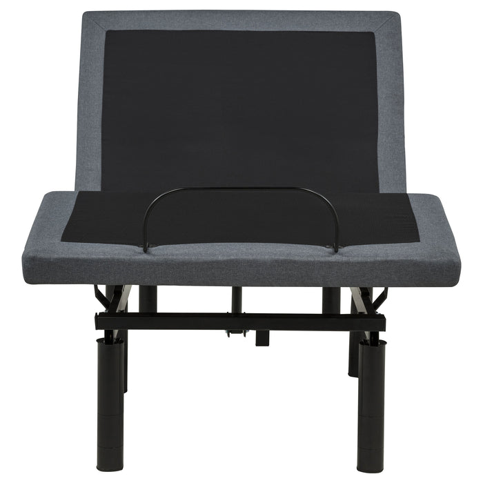 Weston Twin XL Dual-Motor Massage Adjustable Bed Base in Black and Grey