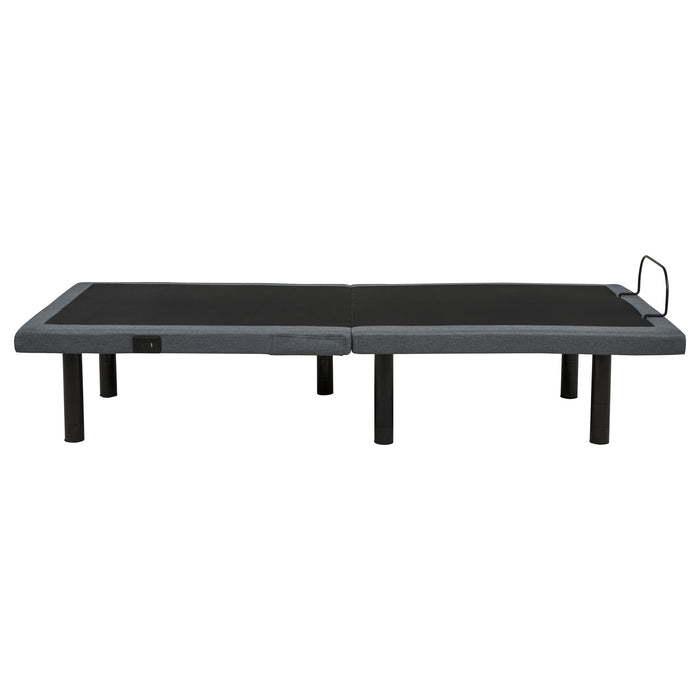 Weston Twin XL Dual-Motor Massage Adjustable Bed Base in Black and Grey
