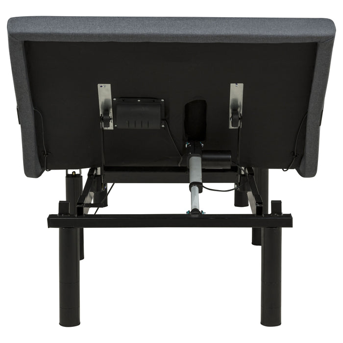 Weston Twin XL Dual-Motor Massage Adjustable Bed Base in Black and Grey