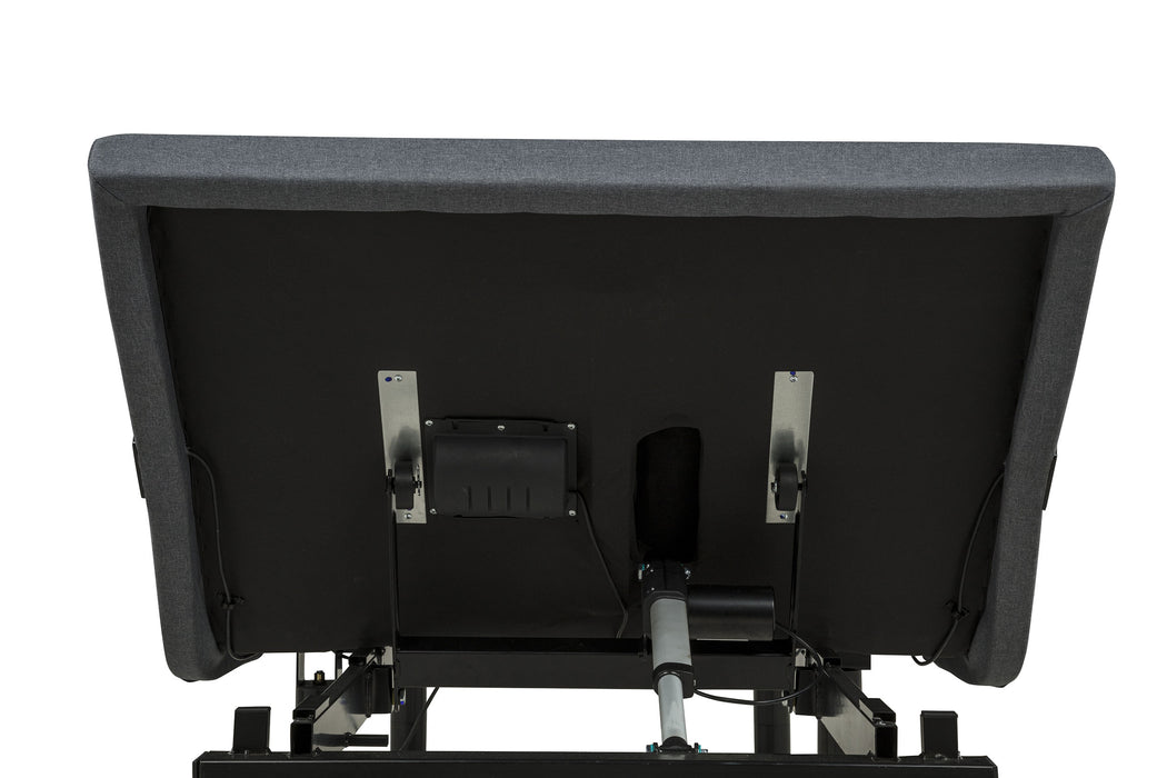 Weston Twin XL Dual-Motor Massage Adjustable Bed Base in Black and Grey