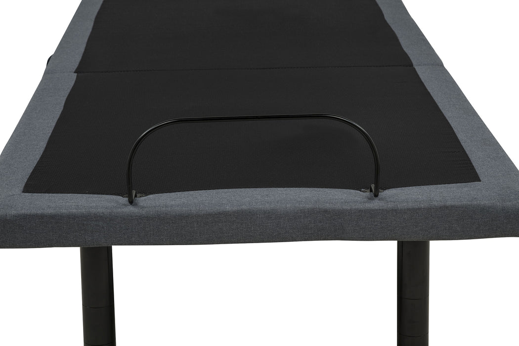 Weston Twin XL Dual-Motor Massage Adjustable Bed Base in Black and Grey