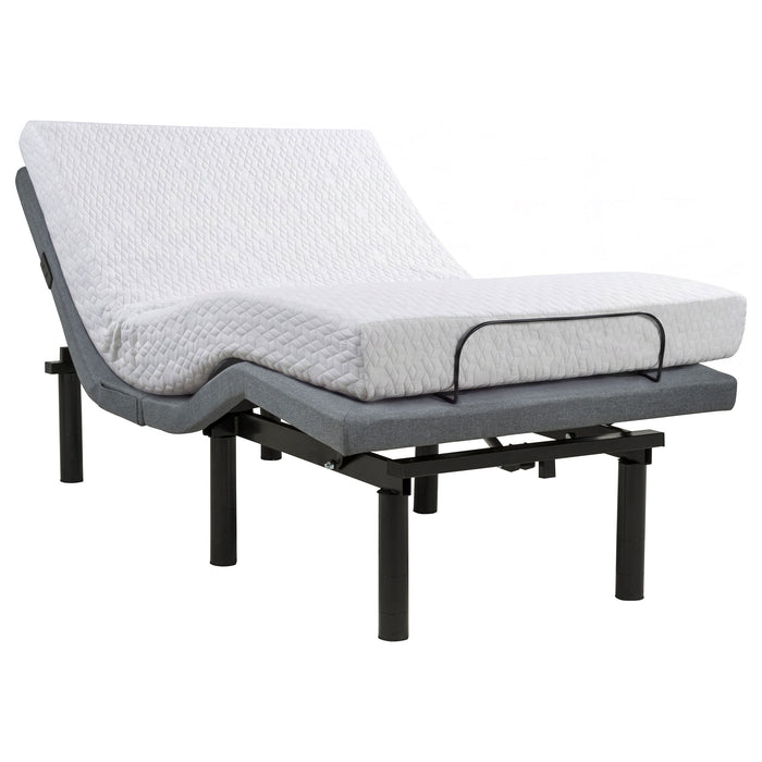 Weston Twin Dual-Motor Massage Adjustable Bed Base in Black and Grey