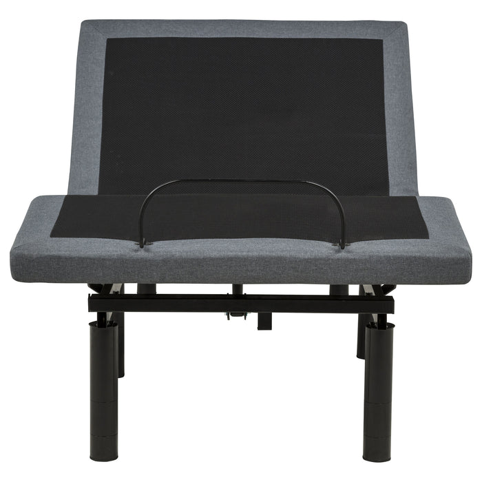 Weston Twin Dual-Motor Massage Adjustable Bed Base in Black and Grey