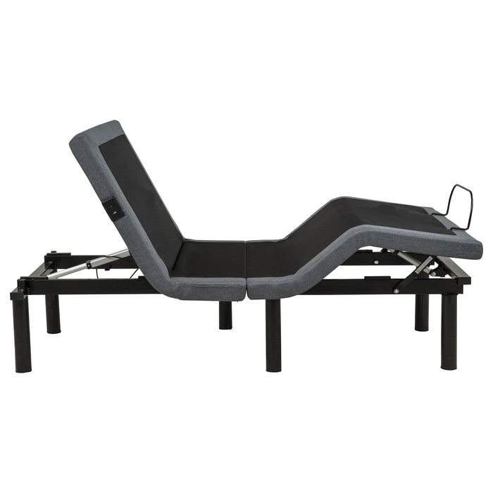 Weston Twin Dual-Motor Massage Adjustable Bed Base in Black and Grey